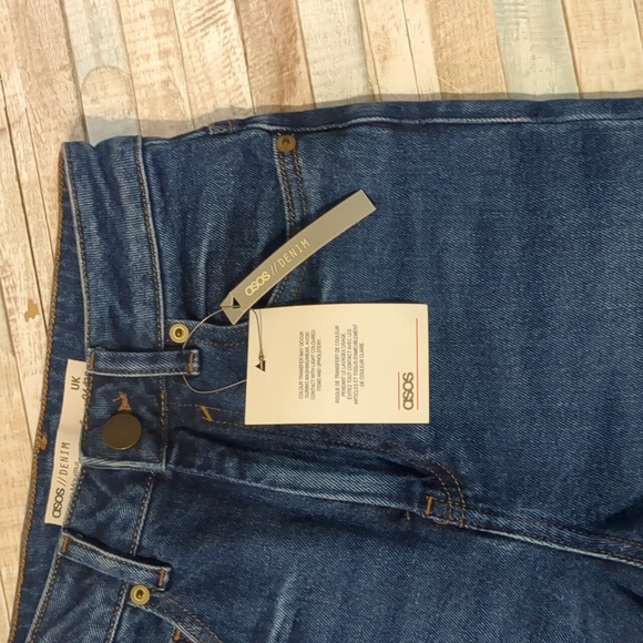 NWT Asos raw hem super high rise jeans - Picture 10 of 10